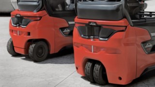 Los ejes de dirección de las carretillas elevadoras de Linde en detalle.