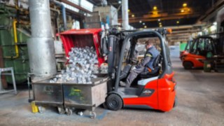 carretilla contrapesada eléctrica Xi Linde en Linamar en Zaragoza